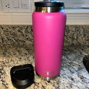 YETI 36 ounce oz. Water Bottle Rambler Pink Chug Cap